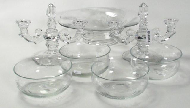 Appraisal: Group of Pattern Glass Table Ware including '' footed bowl