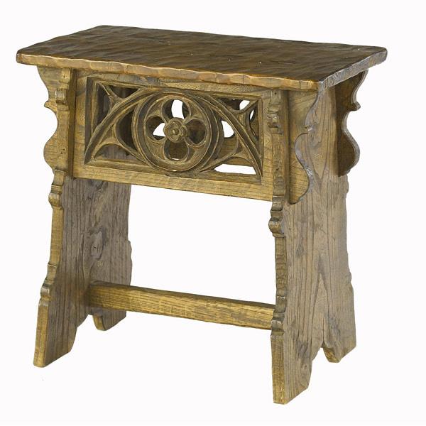 Appraisal: STYLE OF ROSE VALLEY Chestnut bench carved in a rustic