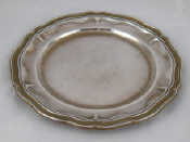 Appraisal: A Continental grade silver circular plate with lobed border cm