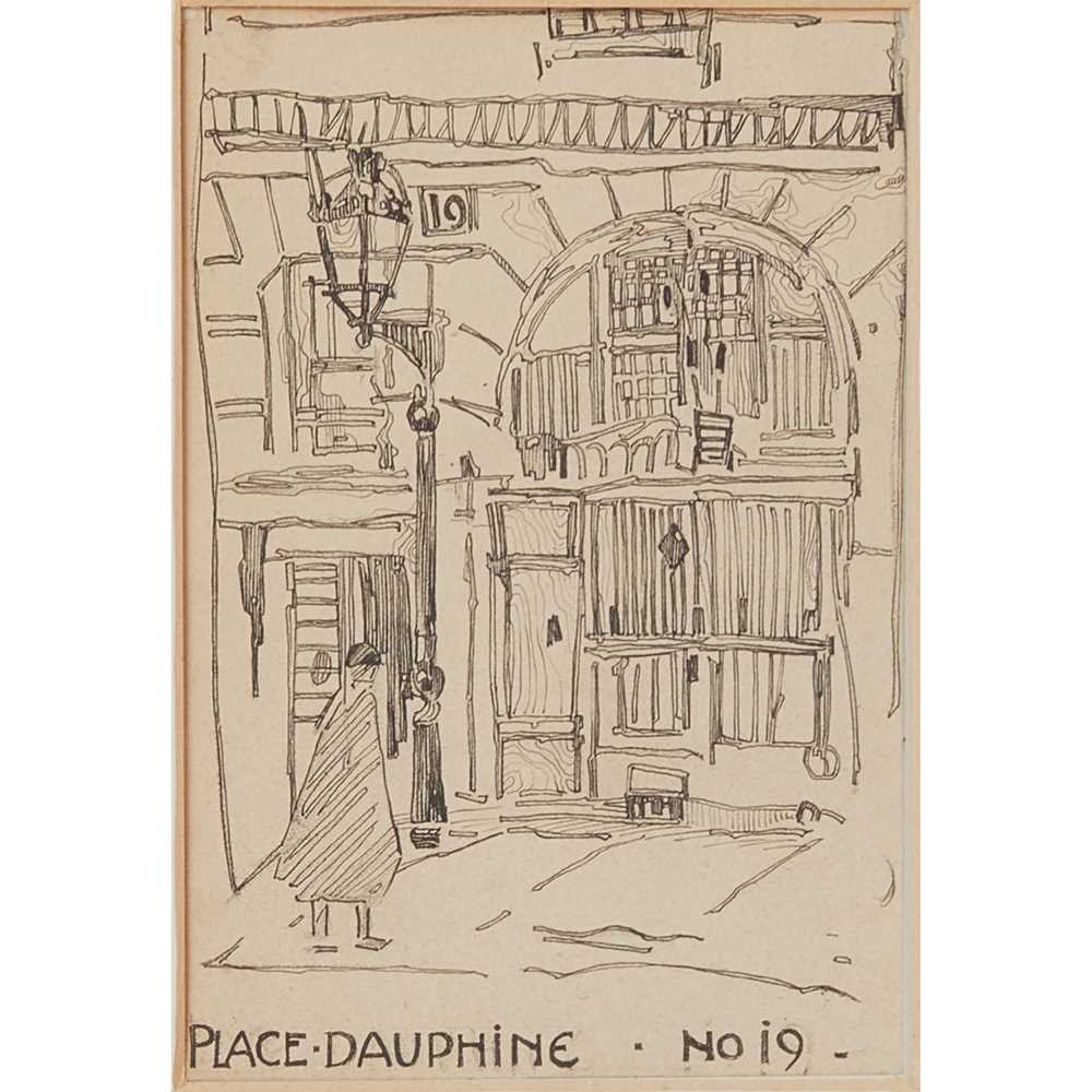 Appraisal: JESSIE MARION KING - 'PLACE DAUPHINE NO ' pen and