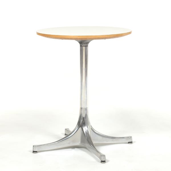 Appraisal: GEORGE NELSON FOR HERMAN MILLER PEDESTAL SIDE TABLE x Aluminum