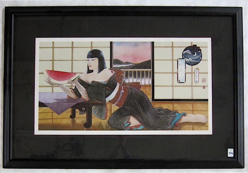 Appraisal: MURAMASA KUDO SCREEN PRINT SERIGRAPH Japanese born titled Watermelon depicting