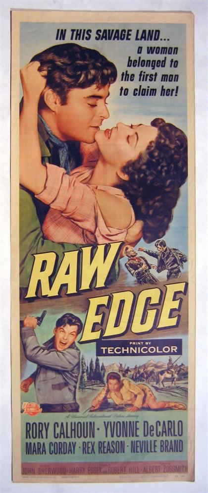 Appraisal: pieces Movie Posters Westerns - - Raw Edge Universal The