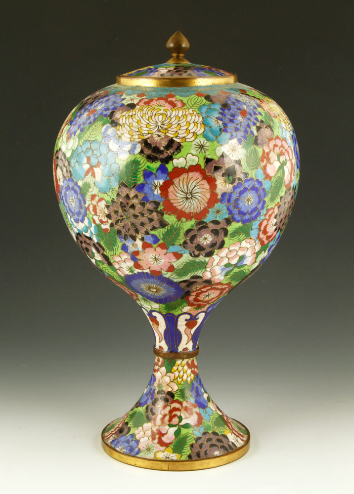 Appraisal: - Chinese Cloisonn Jar Chinese cloisonn covered jar Republic period