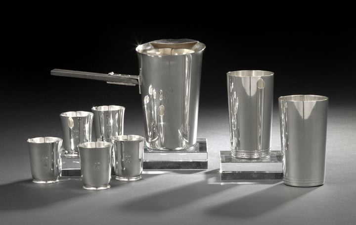 Appraisal: Set of Five Tiffany Co Sterling Silver Tumblers the pattern