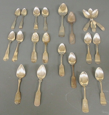 Appraisal: Group of coin silver spoons by various makers