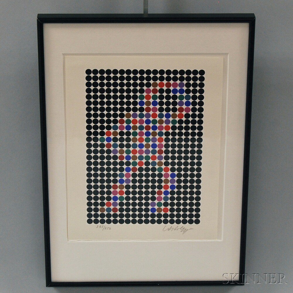 Appraisal: Victor Vasarely Hungarian French - Plate from DONNER VOIR edition