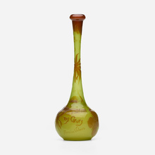 Appraisal: mile Gall VERRERIE PARLANTE VASE France c acid-etched and fire-polished