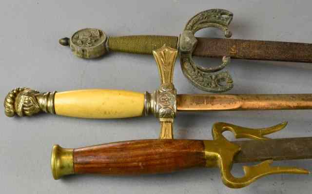 Appraisal: Various SwordsTo include a Knights of Columbus Sword an antique