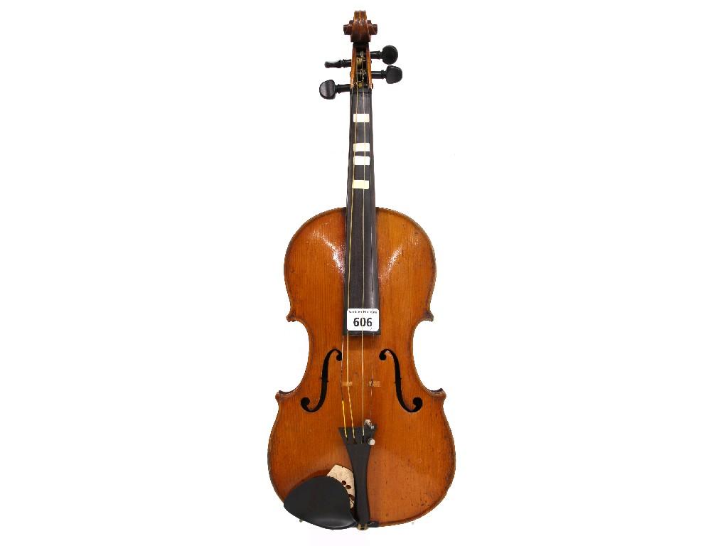 Appraisal: Three-quarter size Medio-Fino violin cm bow case