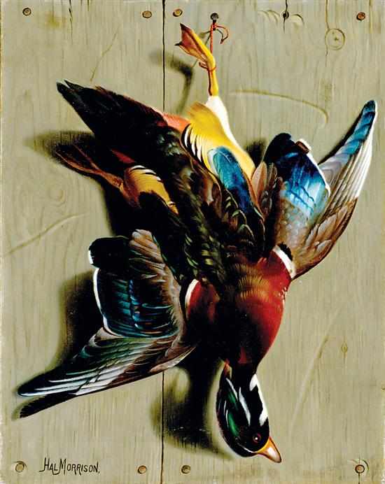 Appraisal: Hal Alexander Courtney Morrison Georgia Florida - HANGING WOOD DUCK