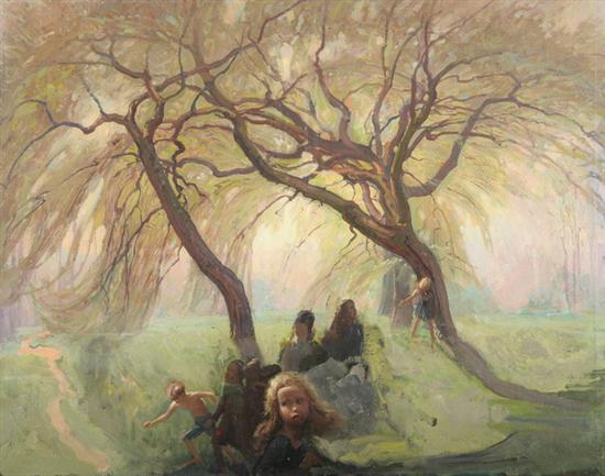 Appraisal: GLADYS NELSON SMITH American - HIDE SEEK inscribed with artist's