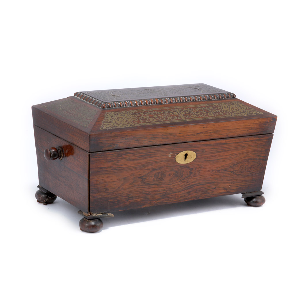 Appraisal: Regency Inlaid Rosewood Box Length inches