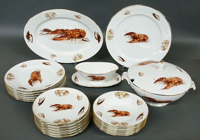 Appraisal: - Set of J K W Bavaria Germany lobster and