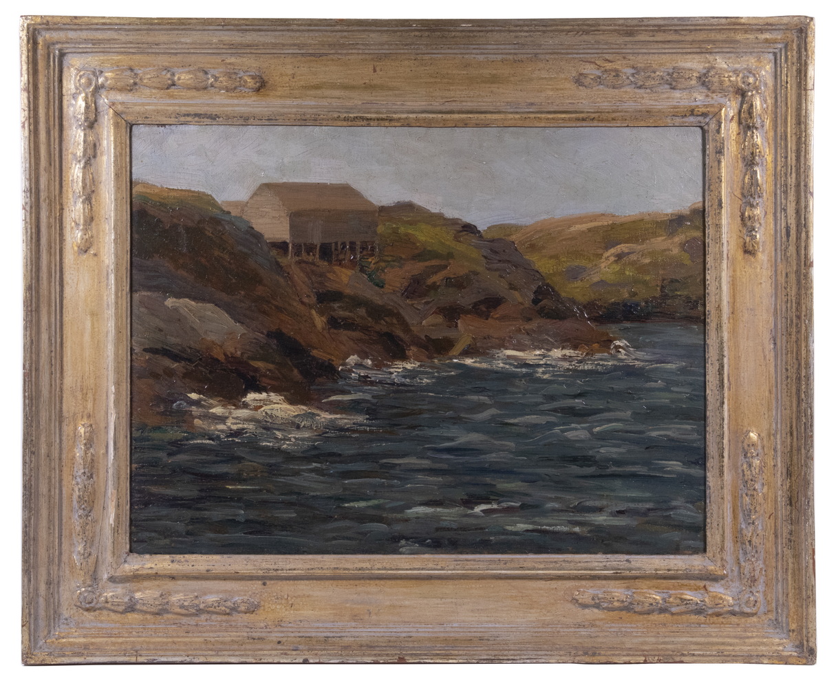 Appraisal: MARY CABLE BUTLER PA - Monhegan Seascape with Fish Shanty