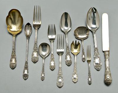 Appraisal: Renaissance sterling flatware Dominick amp Haff pieces various monograms oz