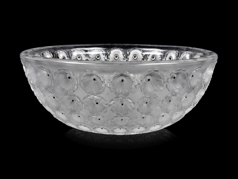 Appraisal: A Lalique Nemours Bowl A Lalique Nemours Bowl Post- mold-blown