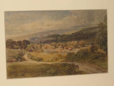 Appraisal: WILLIAM H SUGDEN th Century Landscape with Farmsteads a pair