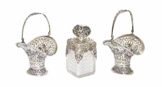 Appraisal: A Pair of German Silver Baskets each marked sterling with