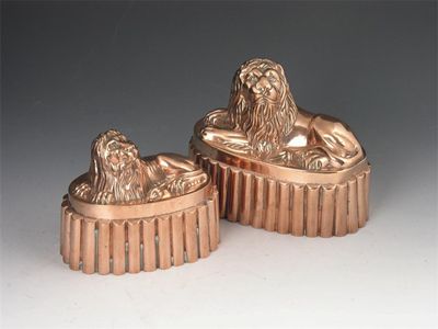 Appraisal: A th century copper 'Lion' mould in cm h and