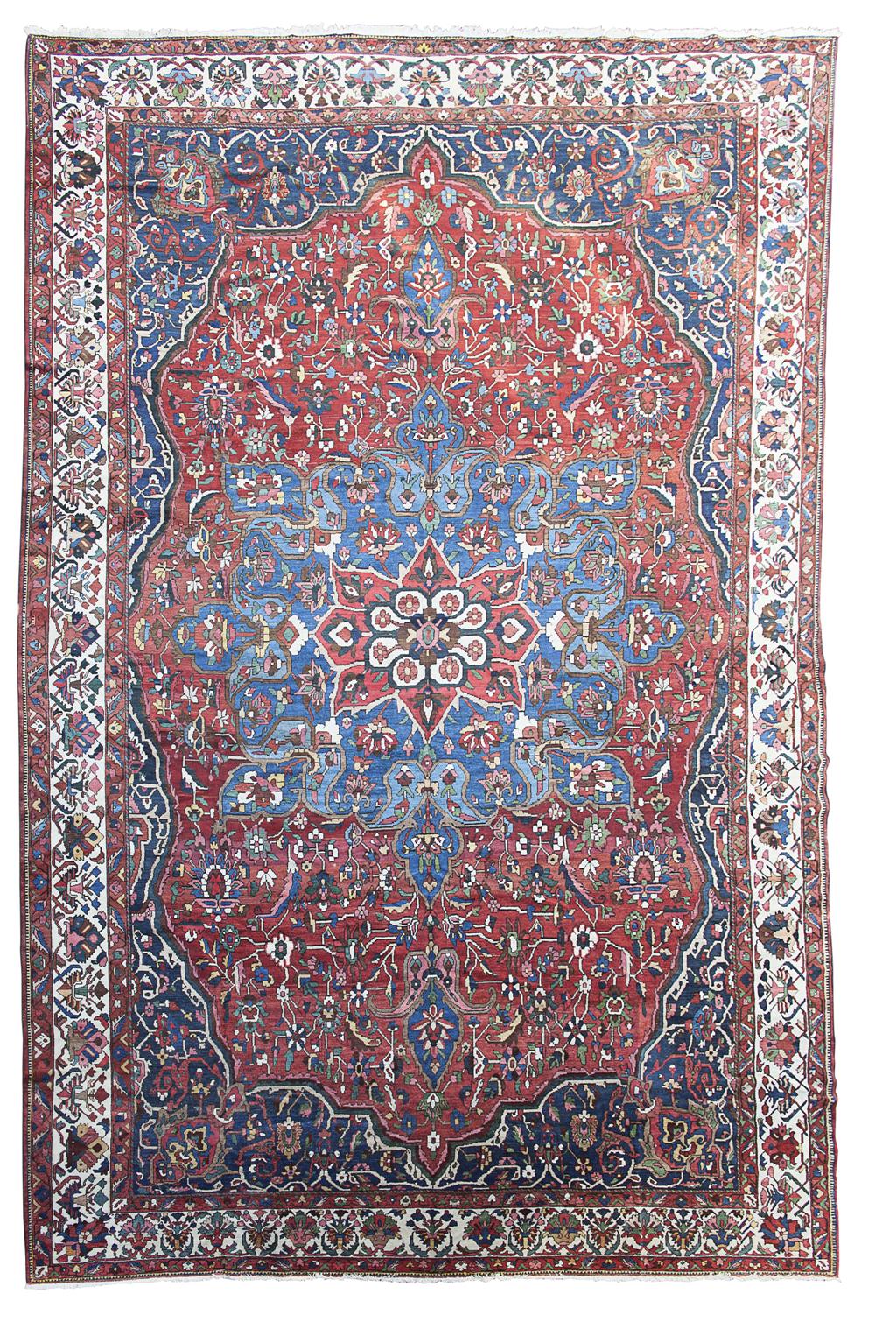 Appraisal: LARGE BAKHTIARI CARPET NORTHWEST PERSIA LATE TH CENTURY the red