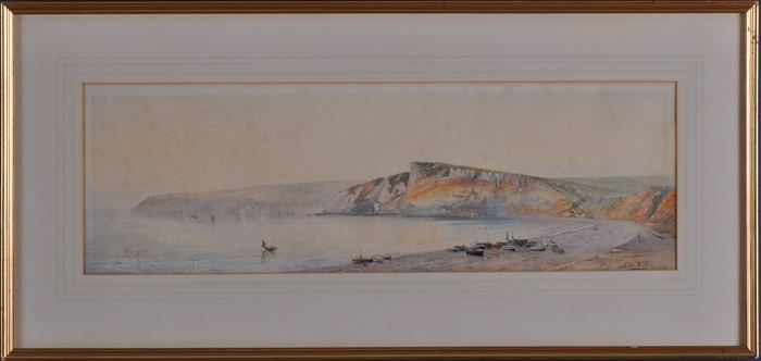 Appraisal: ARTHUR W PERRY TH TH C COASTLINE Watercolor on paper