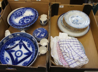 Appraisal: A collection of various early Blue and White Pottery comprising