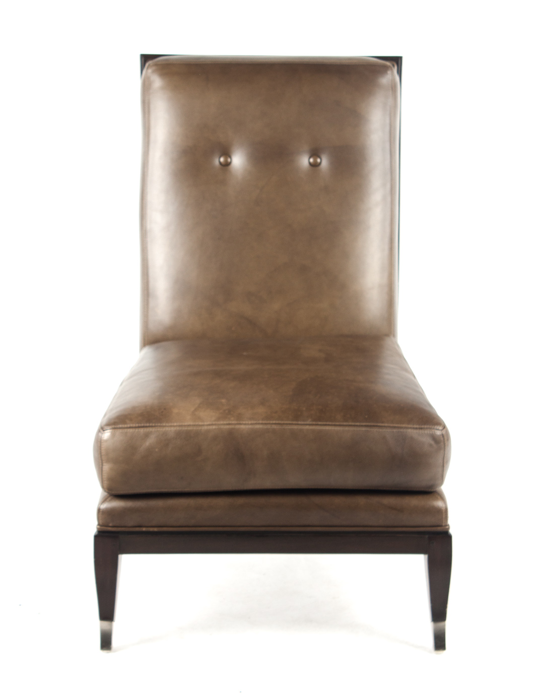 Appraisal: Art Nouveau style walnut leather upholstered chair