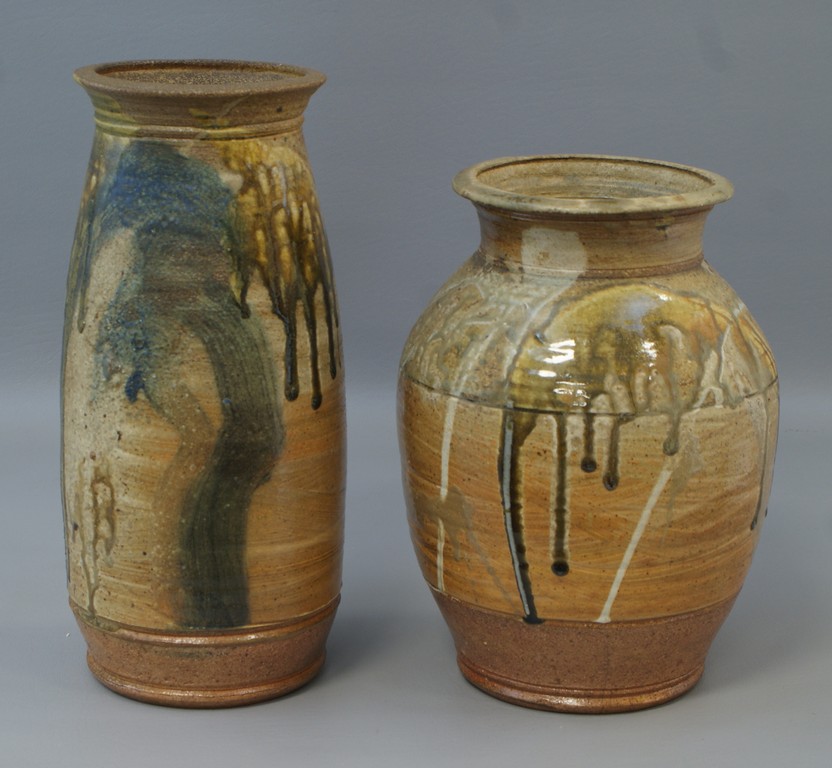 Appraisal: Alan Burslem American Arden DE Stoneware Vases tallest - the