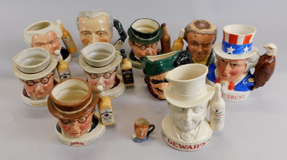 Appraisal: A quantity of character jugs to include Royal Doulton Dewars