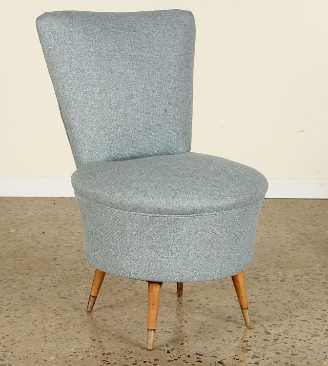 Appraisal: SMALL ITALIAN UPHOLSTERED CHAIR CIRCA A small Italian upholstered chair