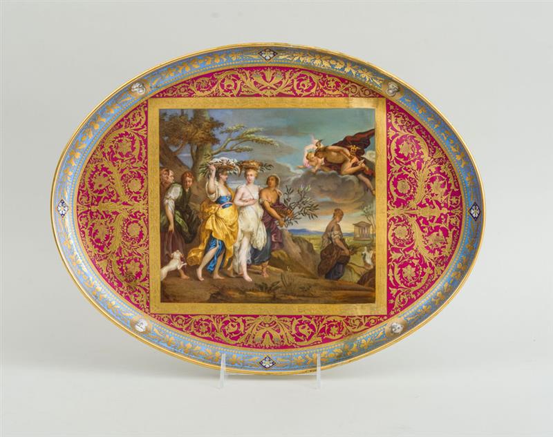 Appraisal: VIENNA PORCELAIN PICTORIAL PLATE MEEHUR VERLIEBT SICH IN DIE HERSE