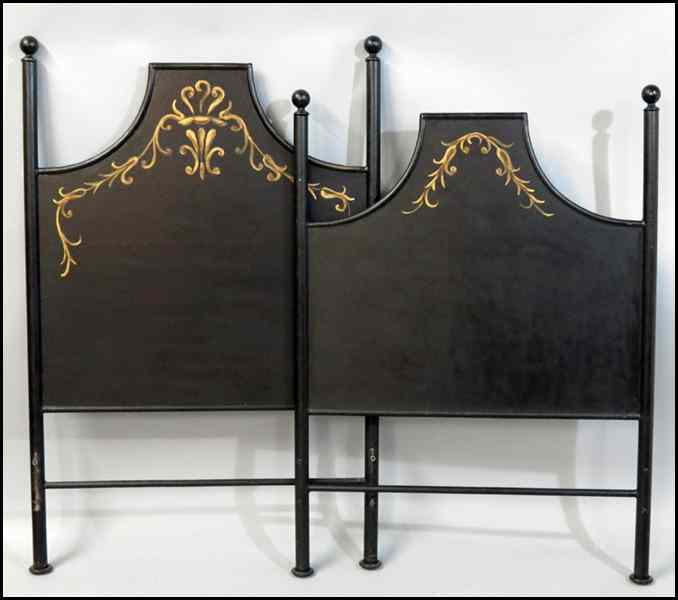 Appraisal: PAIR OF TWIN BEDS Comprised of two headboards '' x