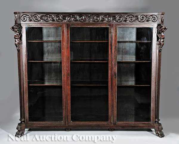 Appraisal: A Pair of American Carved Mahogany Bookcases late th c