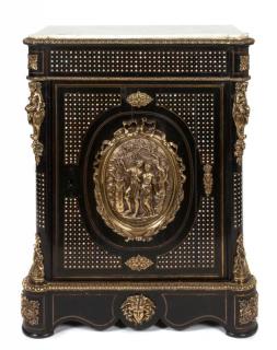 Appraisal: A Napoleon III Ebonized Mother-of-Pearl Inlaid and Gilt Metal Mounted