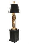 Appraisal: FLOOR LAMP - Large cast and gilt parrot on branch