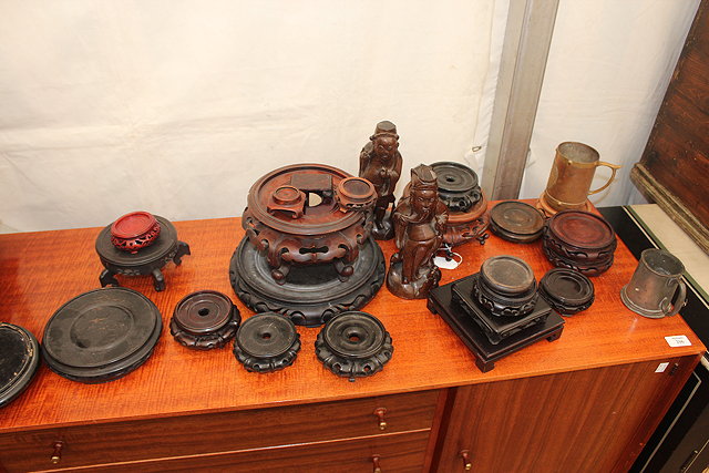 Appraisal: A QUANTITY OF VARIOUS ORIENTAL CARVED WOODEN STANDS