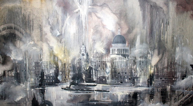 Appraisal: GERRY FACEY TH CENTURY St Paul's Cathedral across the Thames