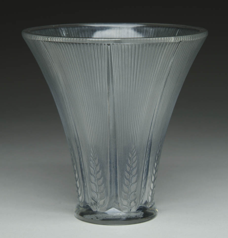 Appraisal: LALIQUE IBIS VASE Nice Lalique vase has eight panels of