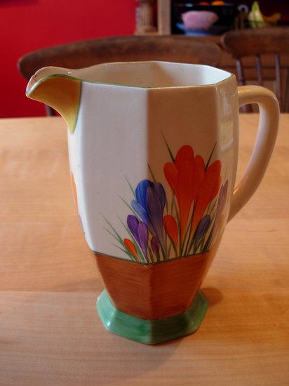 Appraisal: SIX PIECES OF CLARICE CLIFF WARE including a Bizzare Crocus