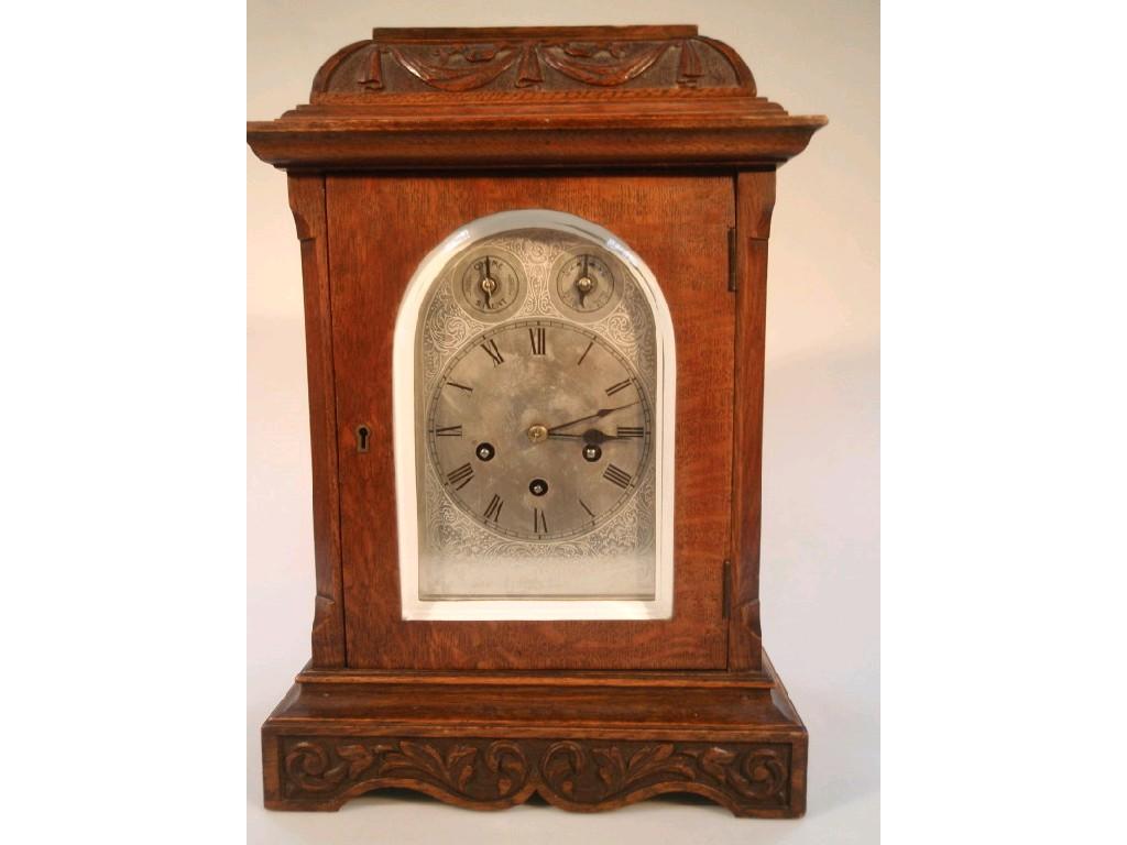 Appraisal: An early thC German bracket clock by Junghans the eight-day