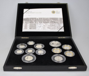 Appraisal: A Royal Mint boxed UK silver proof coin set pieces