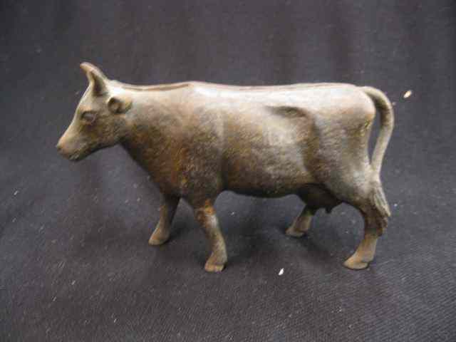 Appraisal: Victorian Figural Metal Still Bank of a Cow '' tall