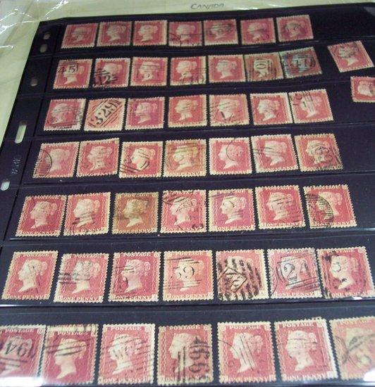 Appraisal: A selection of early stamps on leaves and stockpages including