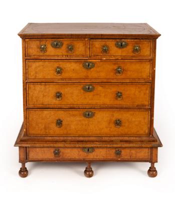 Appraisal: An th Century South European walnut chest fitted three long