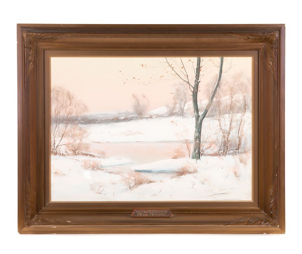 Appraisal: Winter Landscape Pastel Impressionist SVEND SVENDSEN Winter Landscape Pastel Painting