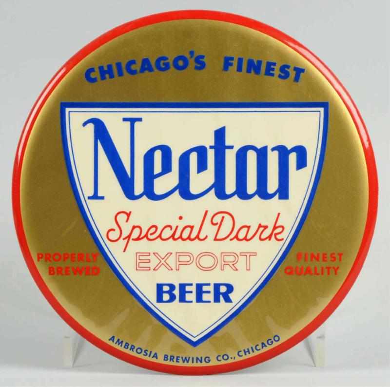 Appraisal: Nectar Special Dark Export Celluloid Button Sign Unique sign with