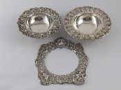 Appraisal: Two silver dishes both marked Sterling and cm across together