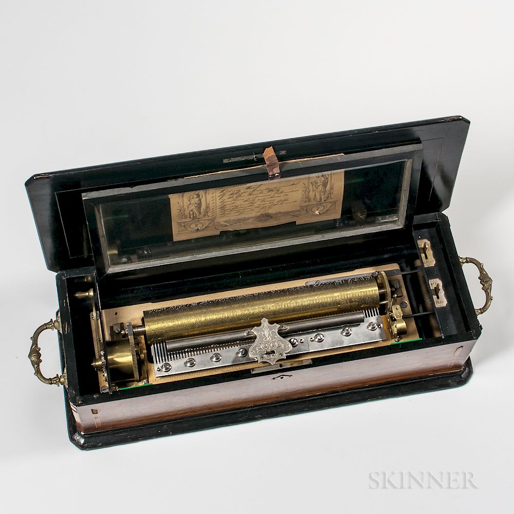 Appraisal: Ten-air Cylinder Musical Box Ten-air Cylinder Musical Box Switzerland -in