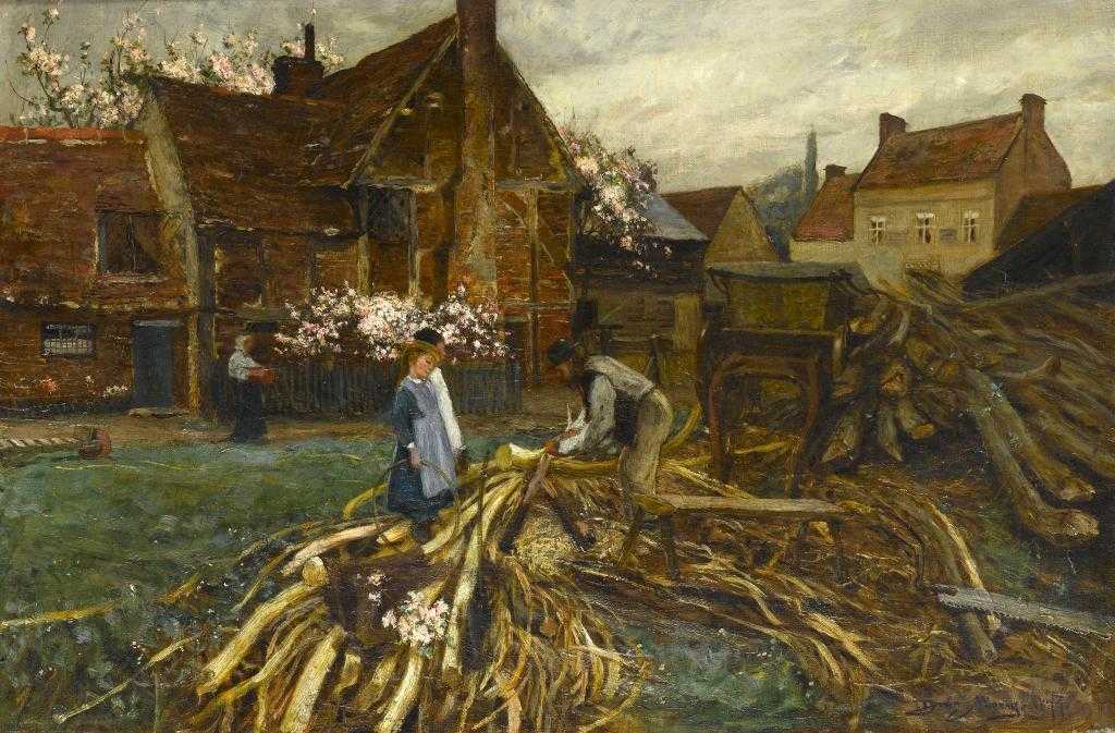 Appraisal: SIR DAVID MURRAY RA HRSA RSA - THE WOODCUTTER signed